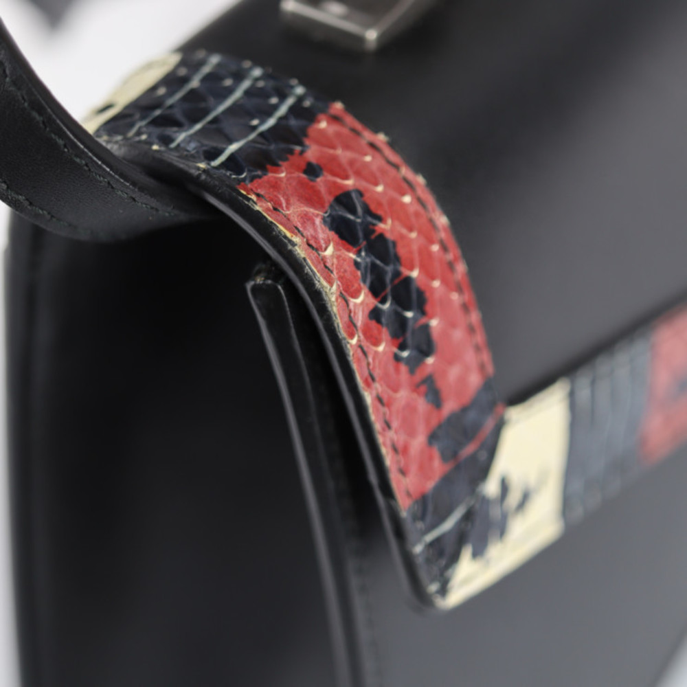 Gucci Black Lilith Bamboo Snake Python Coral Mult… - image 8